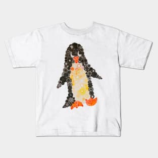 Spirograph Penguin: a Patterned Spirograph Collage Kids T-Shirt